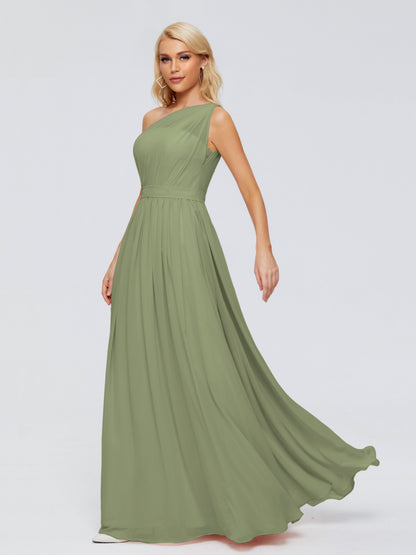 Arabella One-shoulder Chiffon Bridesmaid Dresses