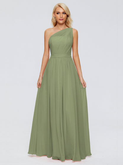 Arabella One-shoulder Chiffon Bridesmaid Dresses