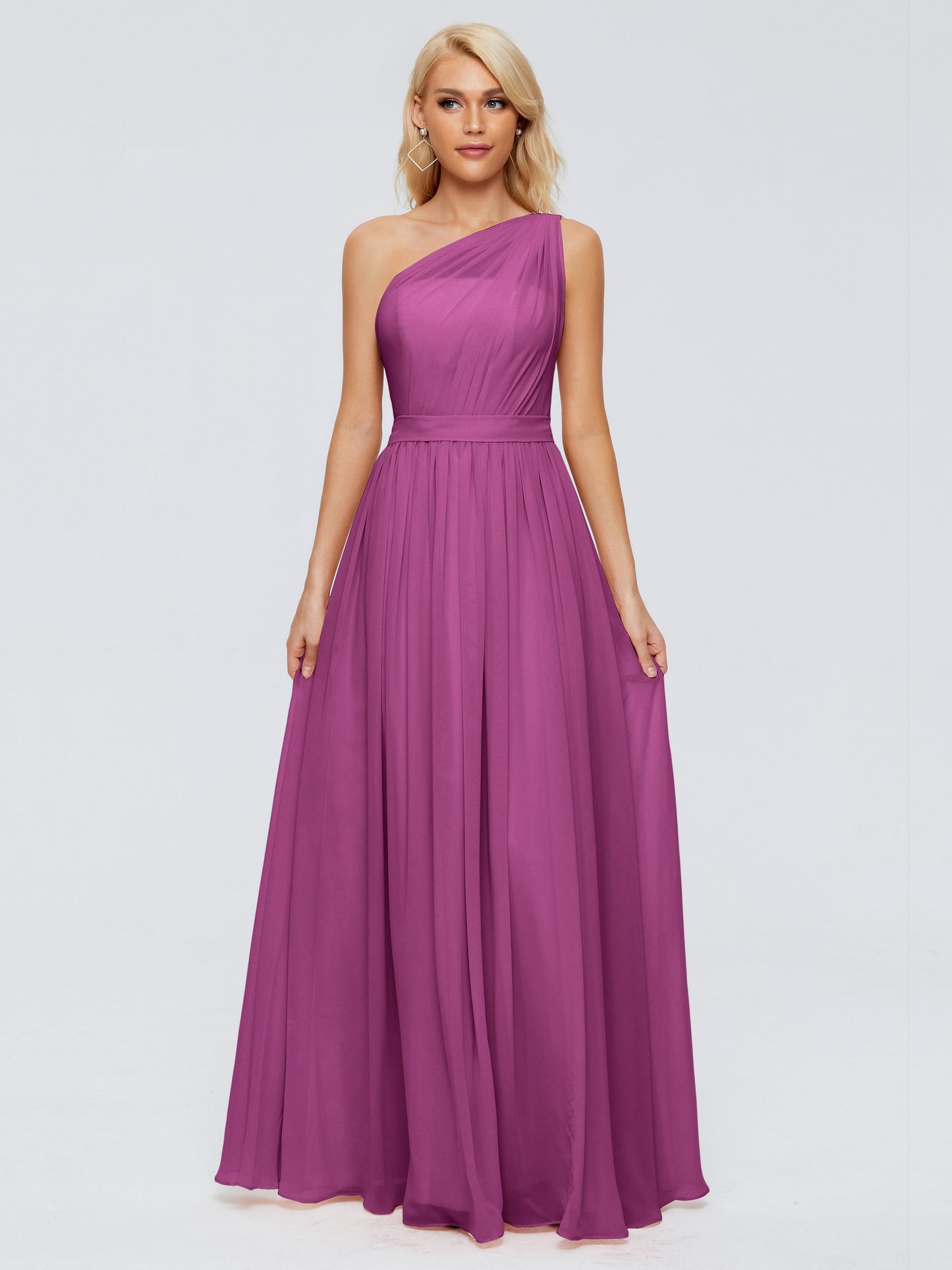 Arabella One-shoulder Chiffon Bridesmaid Dresses