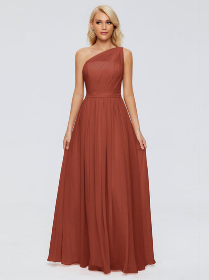Arabella One-shoulder Chiffon Bridesmaid Dresses