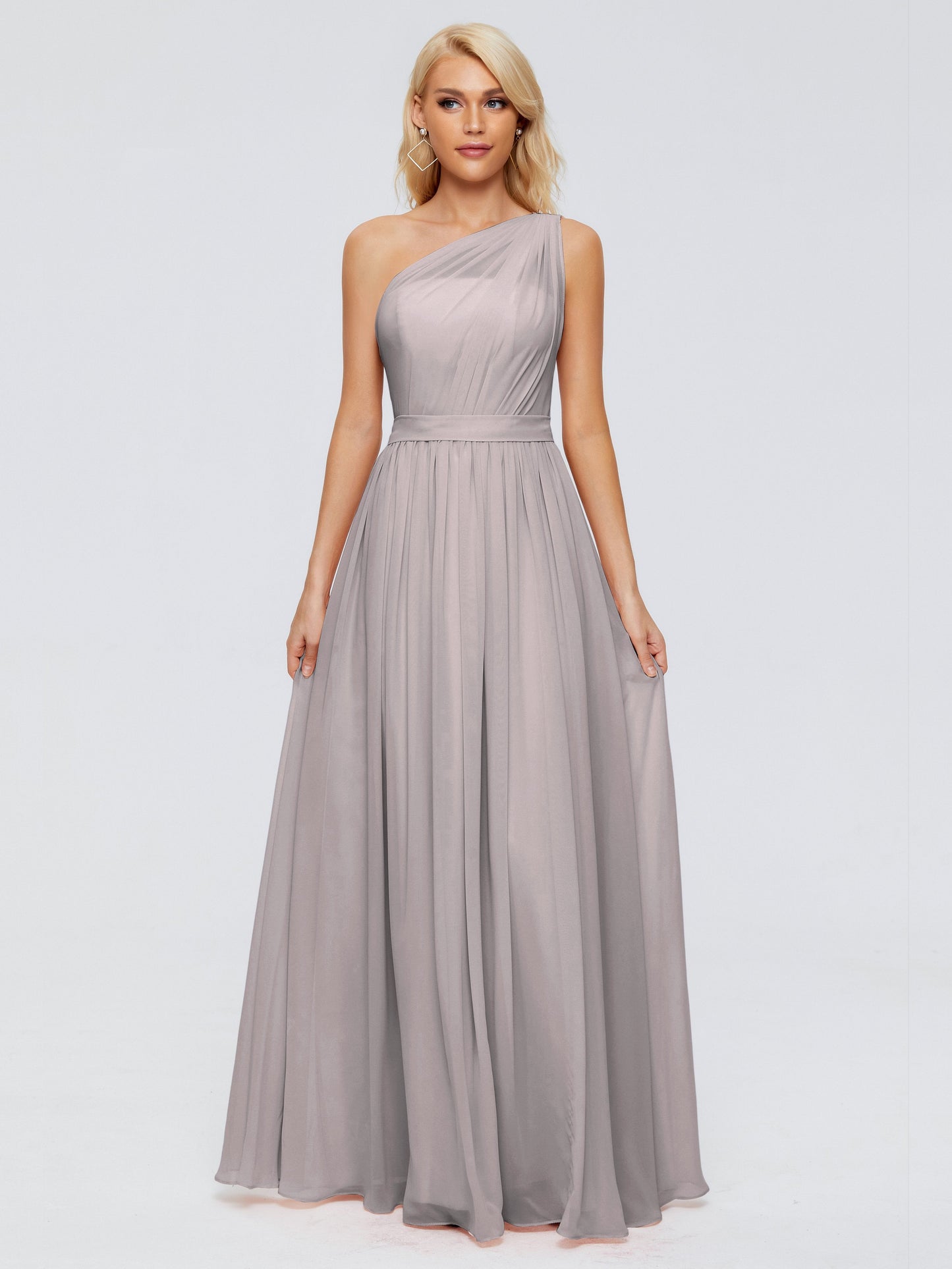 Arabella One-shoulder Chiffon Bridesmaid Dresses