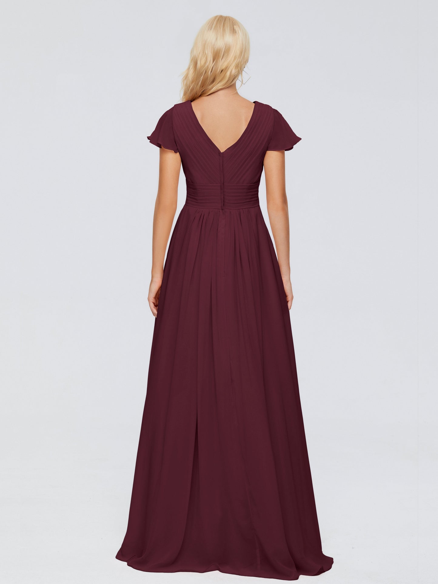 Charlie A-line V Neck Chiffon Bridesmaid Dresses