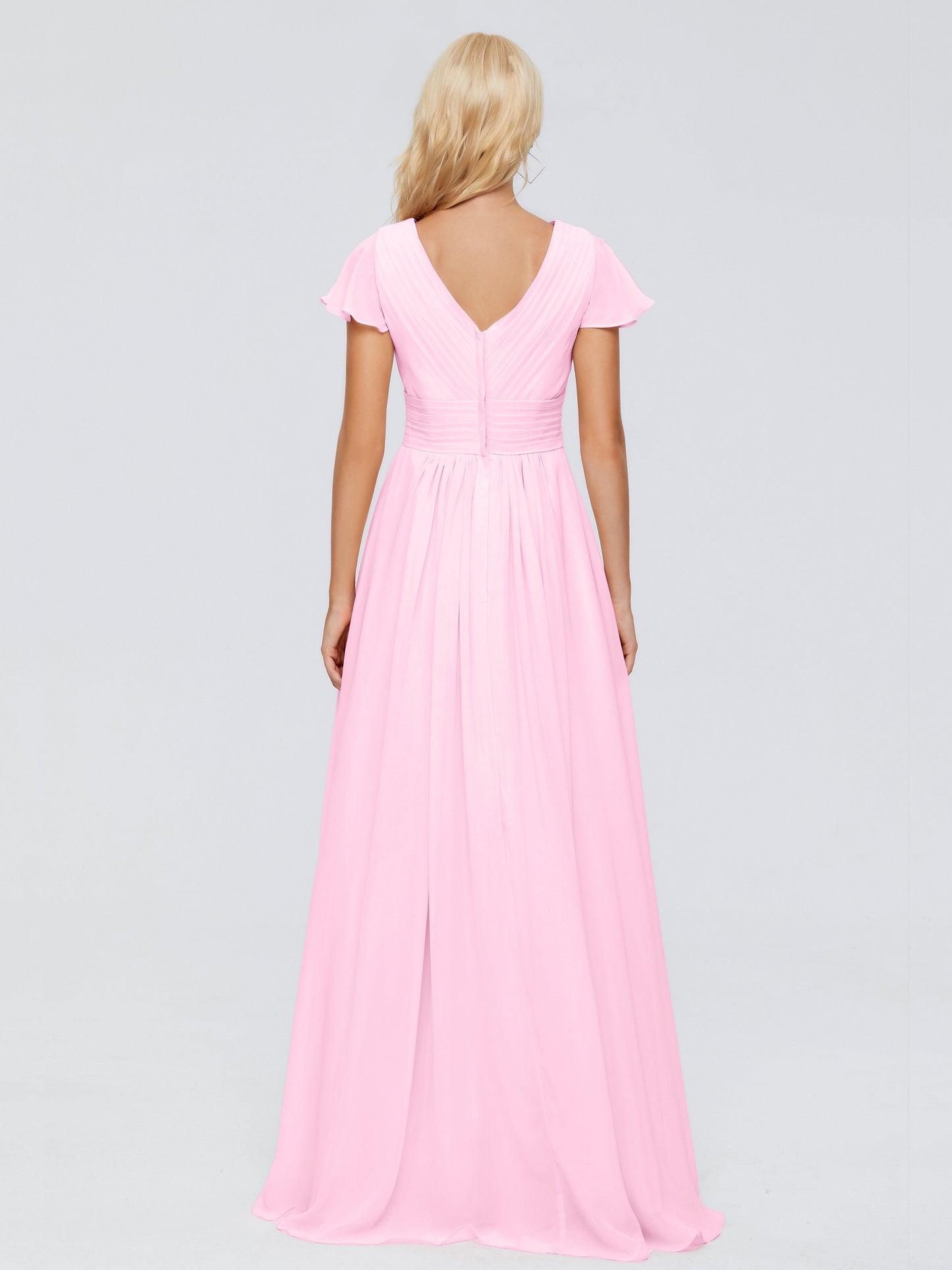Charlie A-line V Neck Chiffon Bridesmaid Dresses