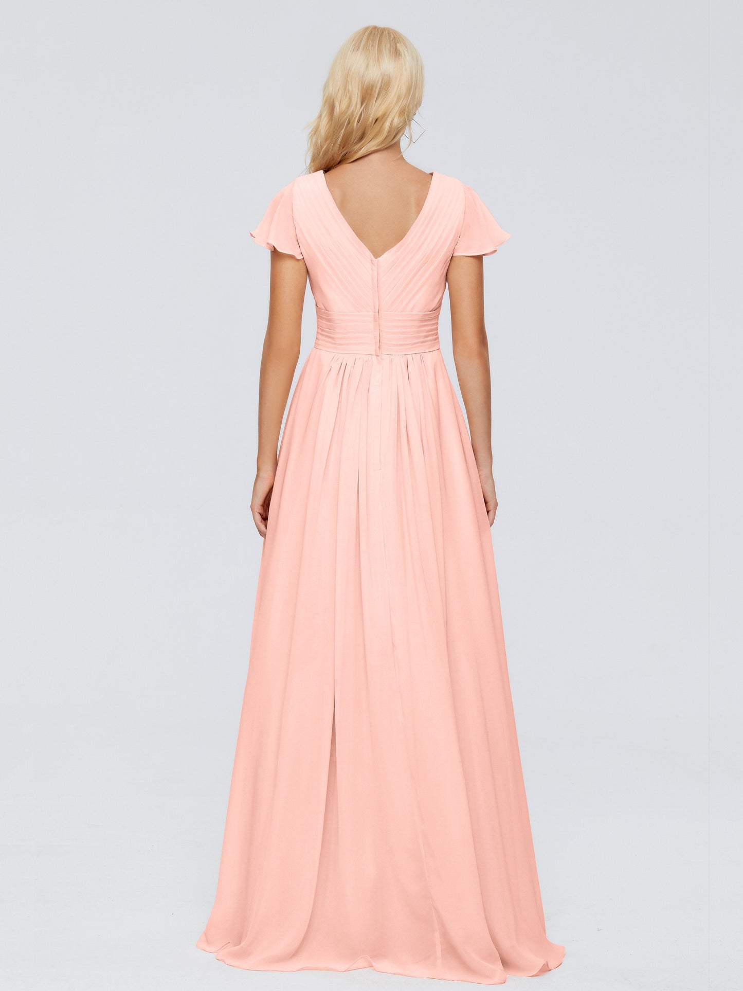 Charlie A-line V Neck Chiffon Bridesmaid Dresses