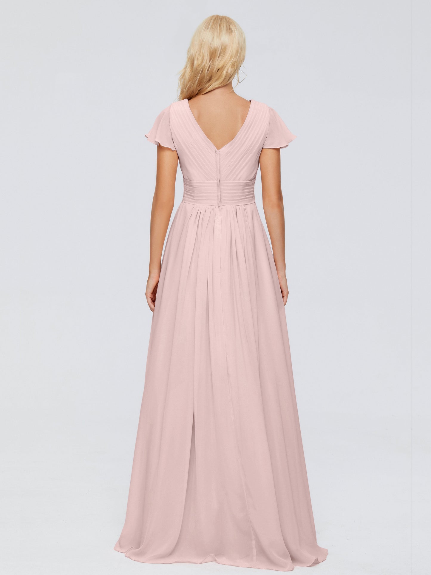 Charlie A-line V Neck Chiffon Bridesmaid Dresses
