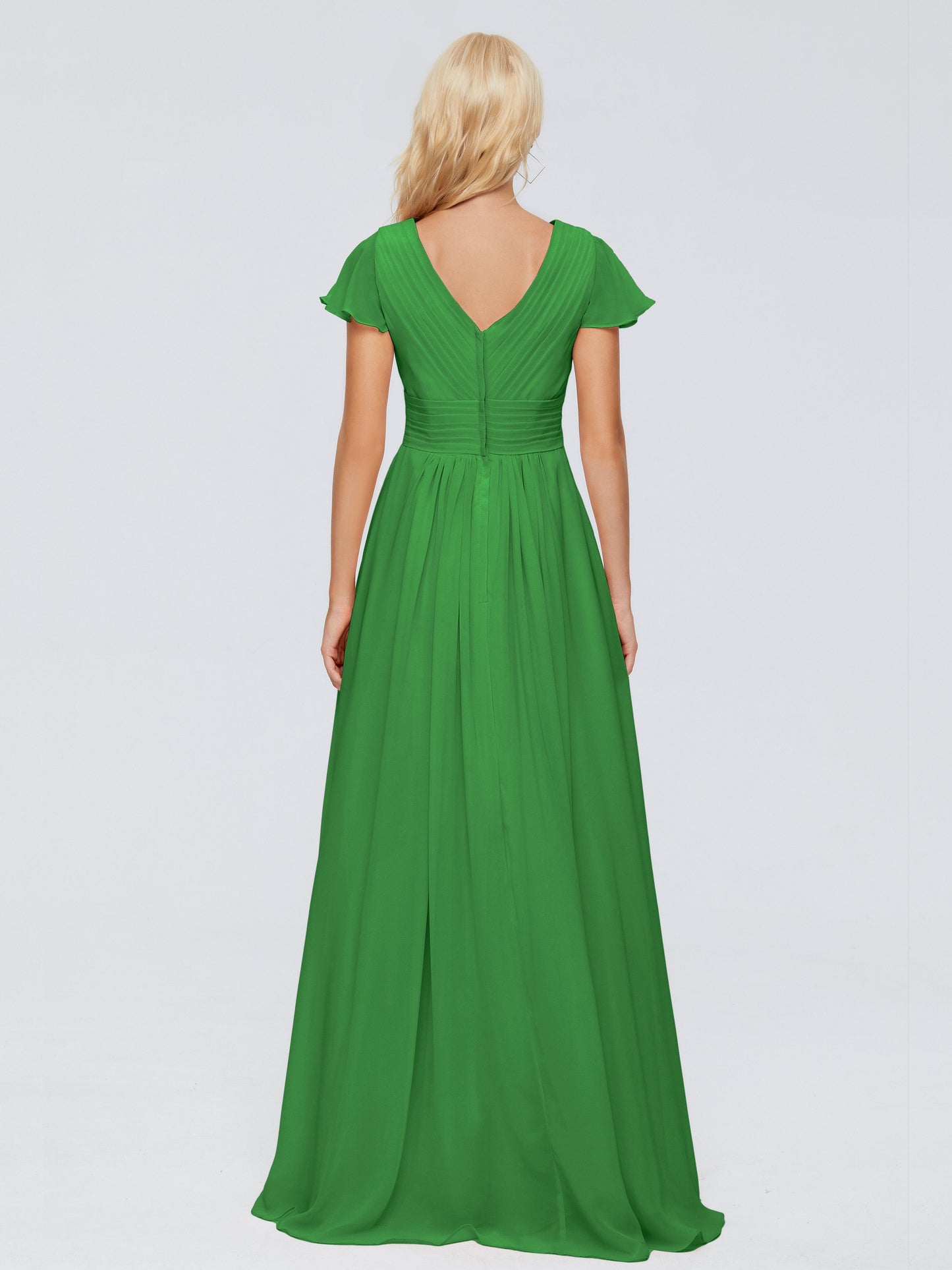 Charlie A-line V Neck Chiffon Bridesmaid Dresses