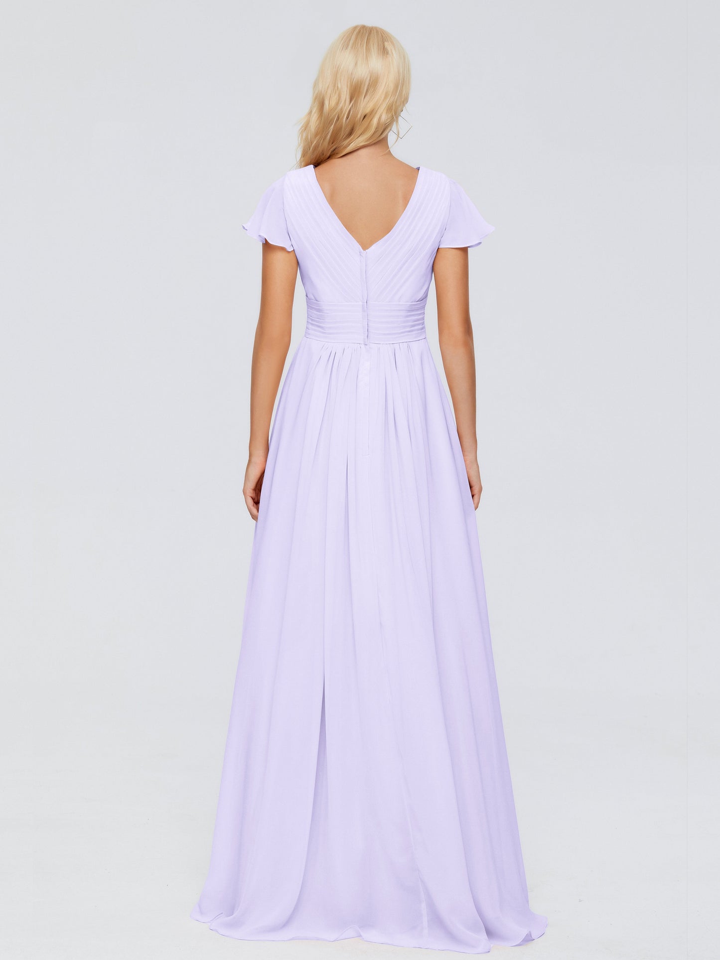 Charlie A-line V Neck Chiffon Bridesmaid Dresses