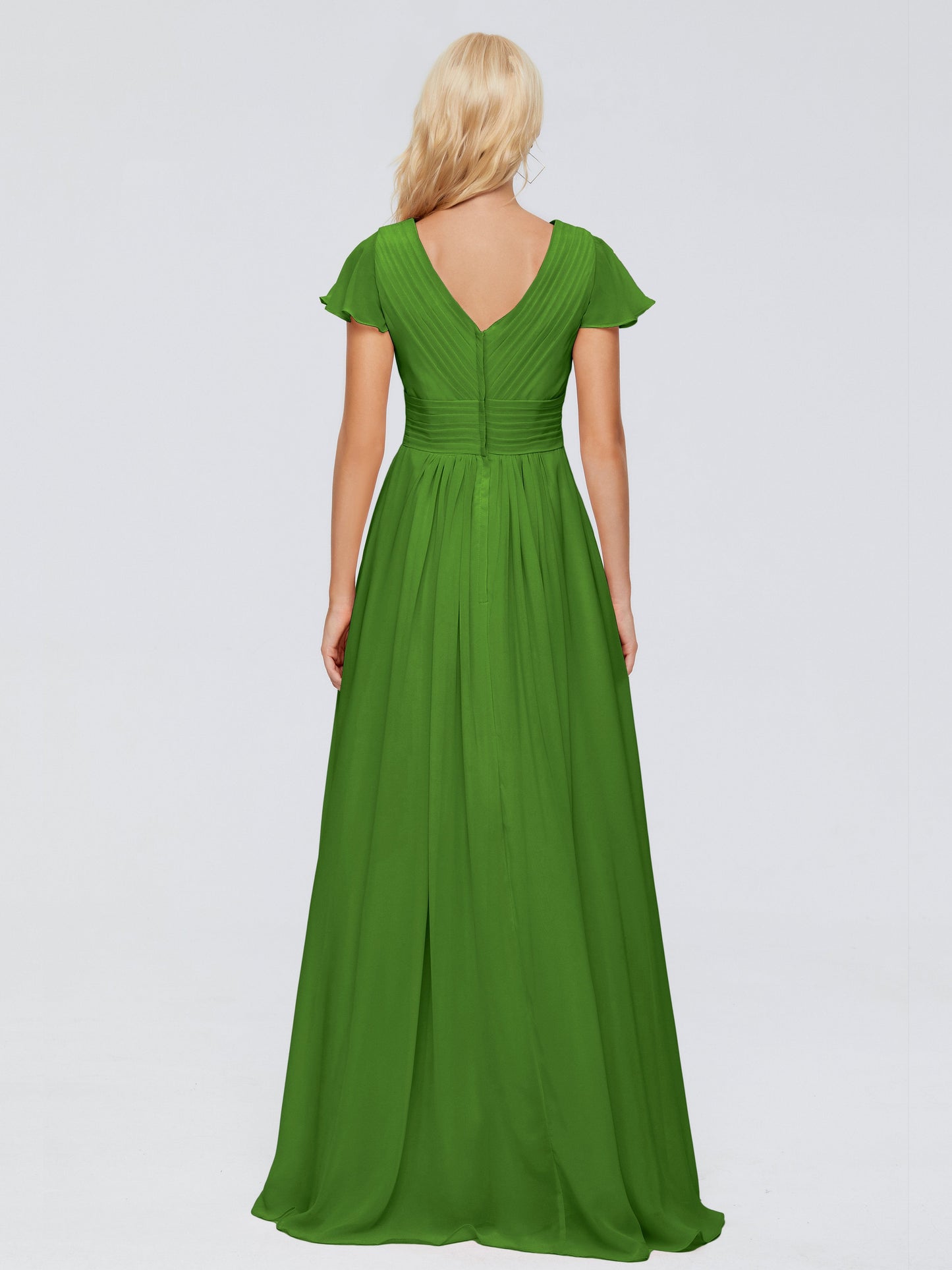 Charlie A-line V Neck Chiffon Bridesmaid Dresses