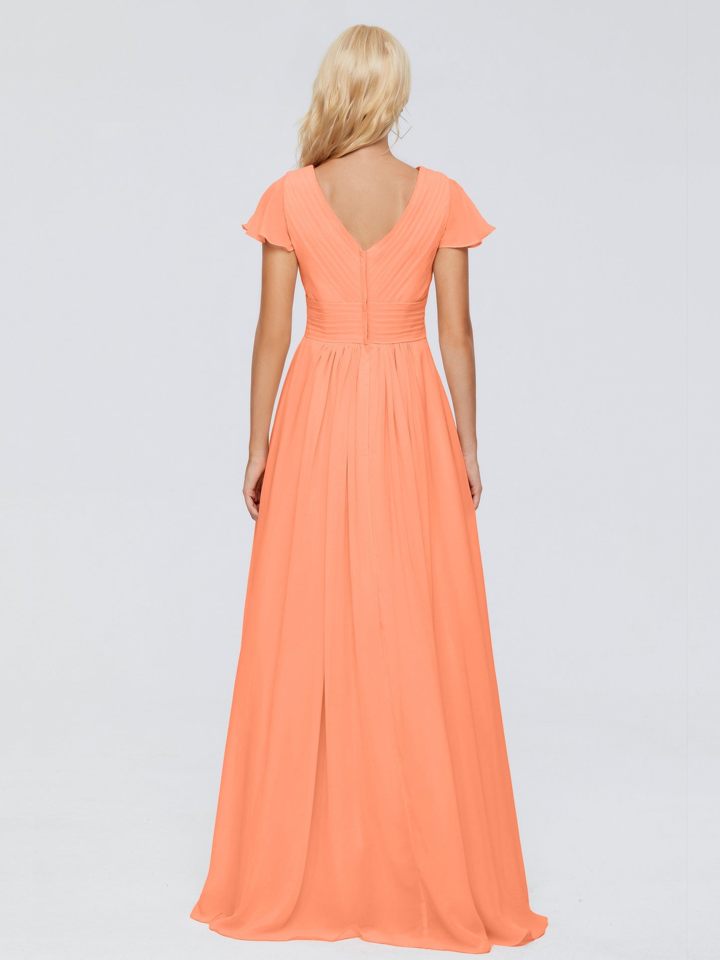 Charlie A-line V Neck Chiffon Bridesmaid Dresses