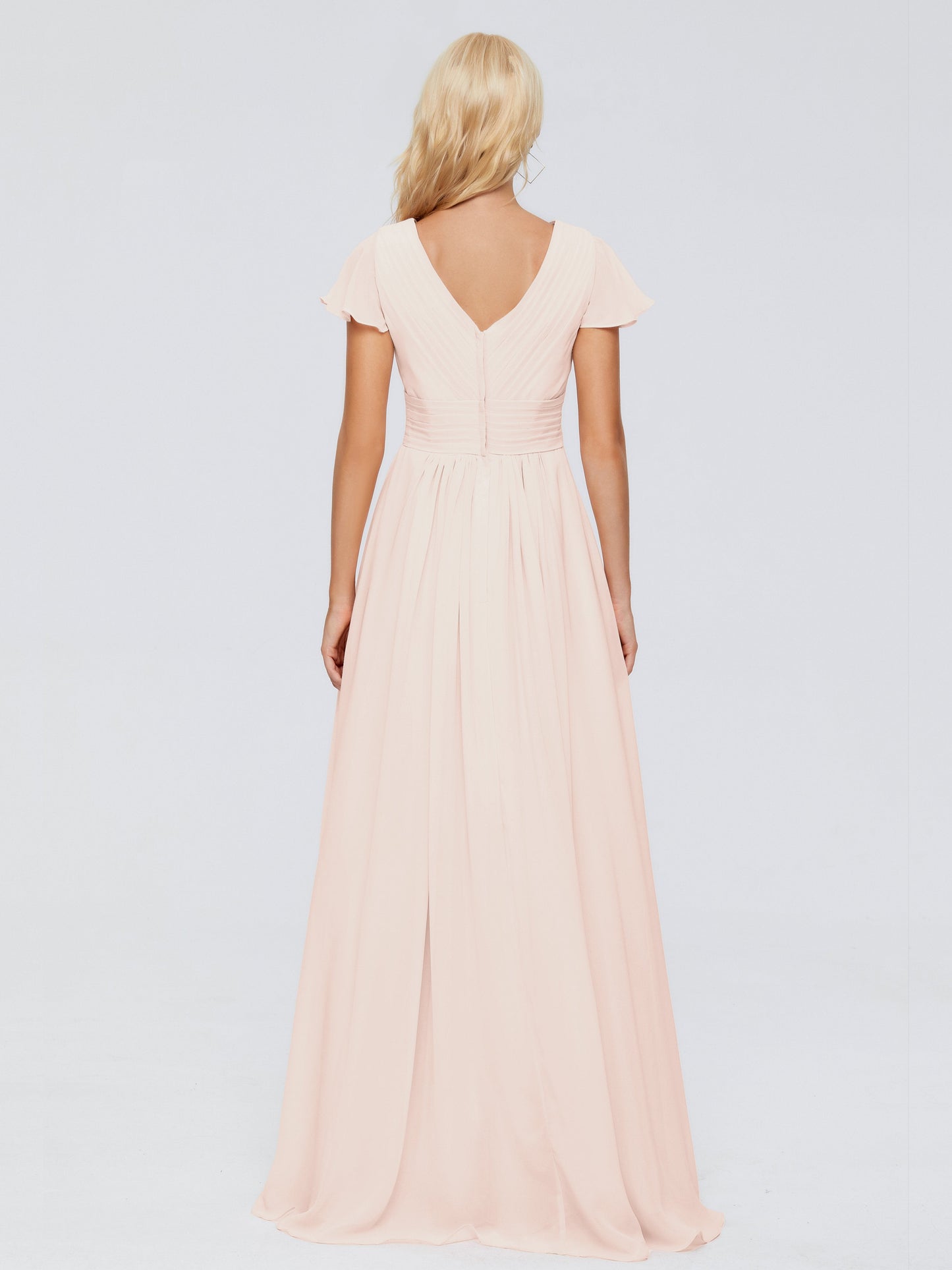 Charlie A-line V Neck Chiffon Bridesmaid Dresses