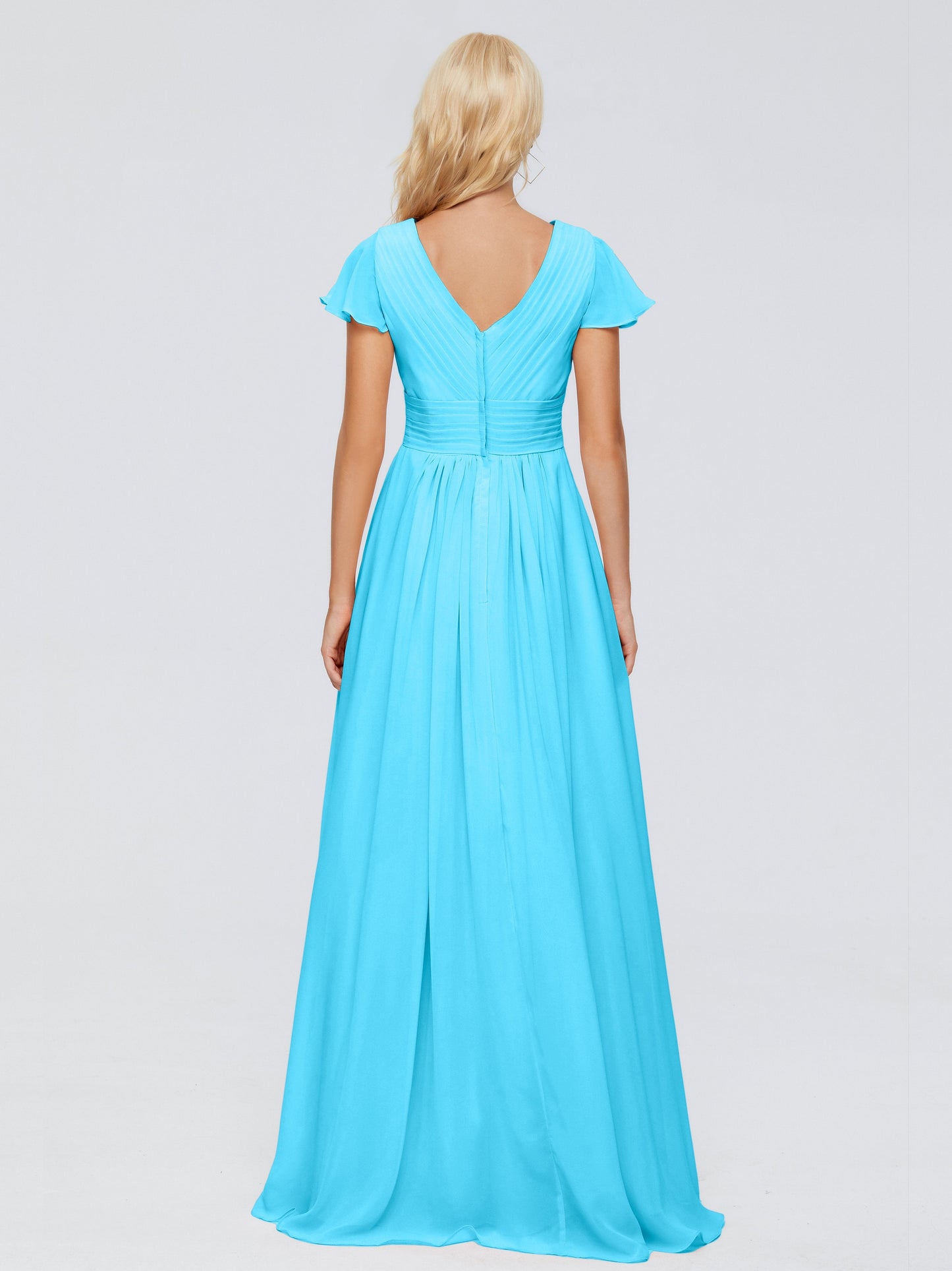Charlie A-line V Neck Chiffon Bridesmaid Dresses
