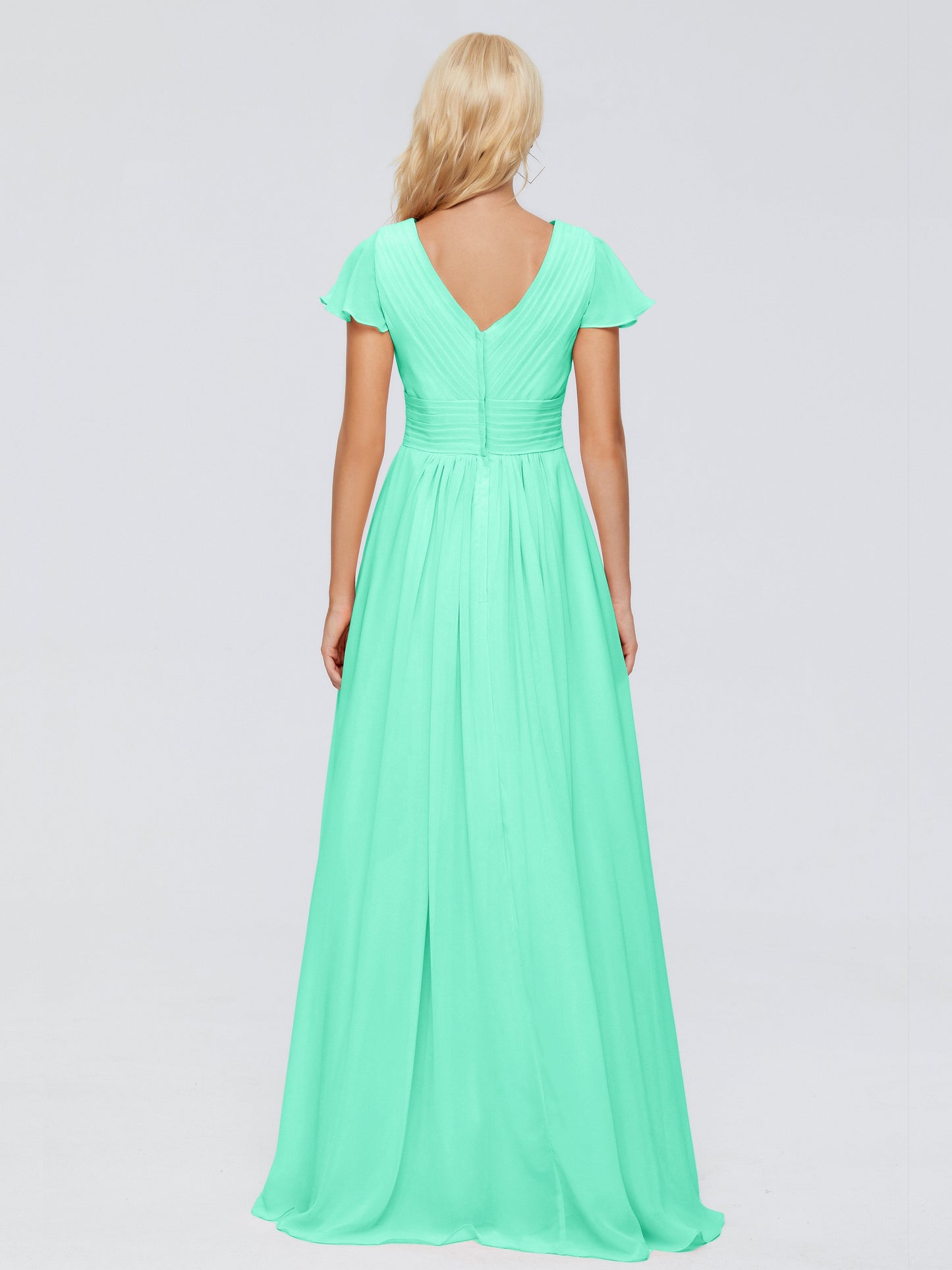 Charlie A-line V Neck Chiffon Bridesmaid Dresses