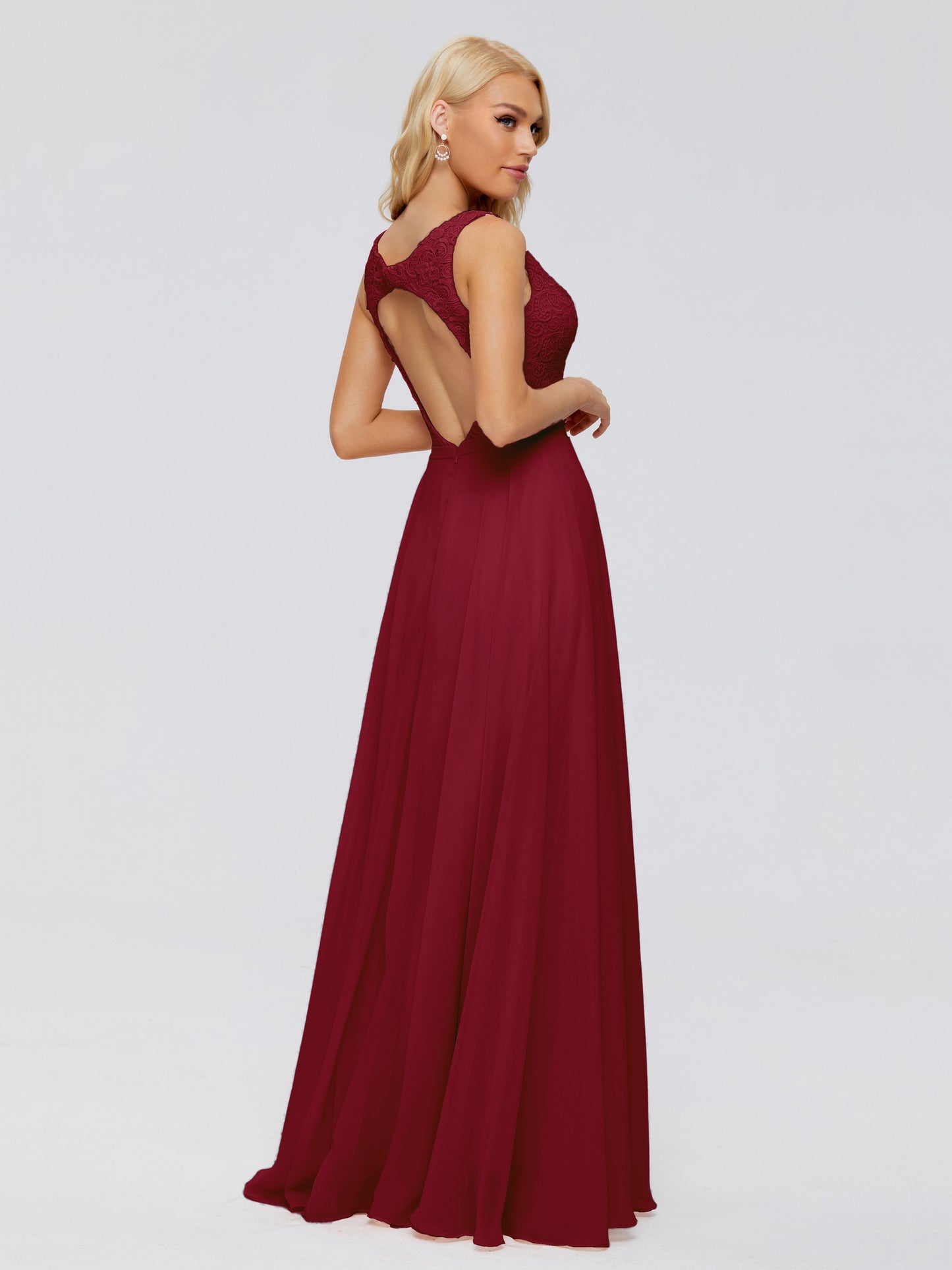 Eliza V Neck Straps Chiffon Bridesmaid Dresses
