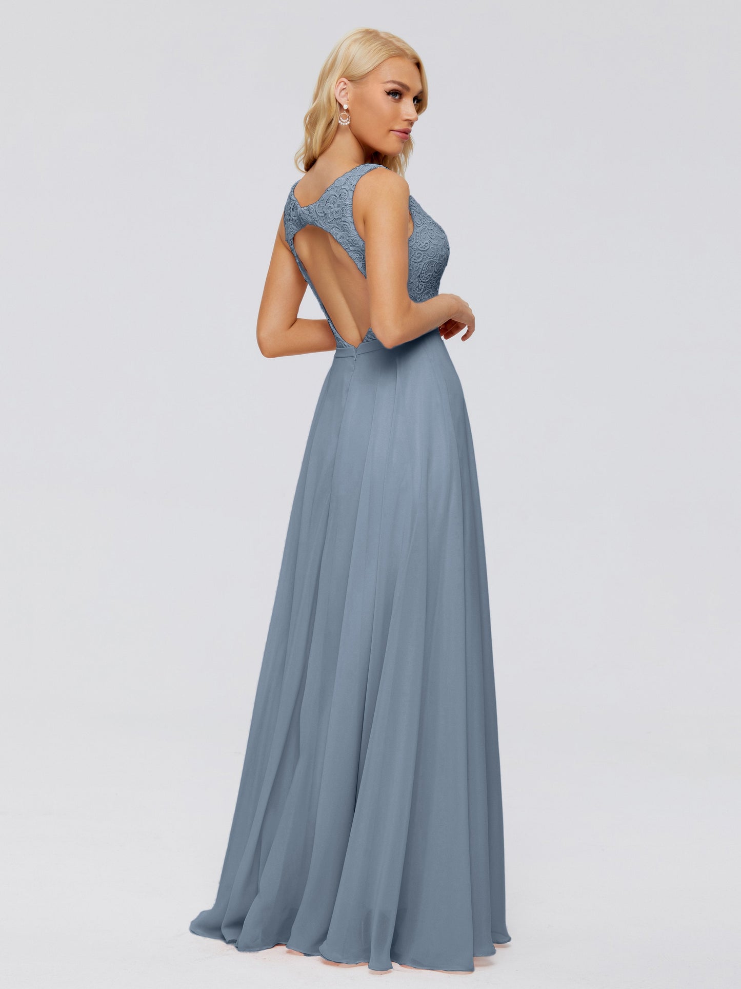 Eliza V Neck Straps Chiffon Bridesmaid Dresses