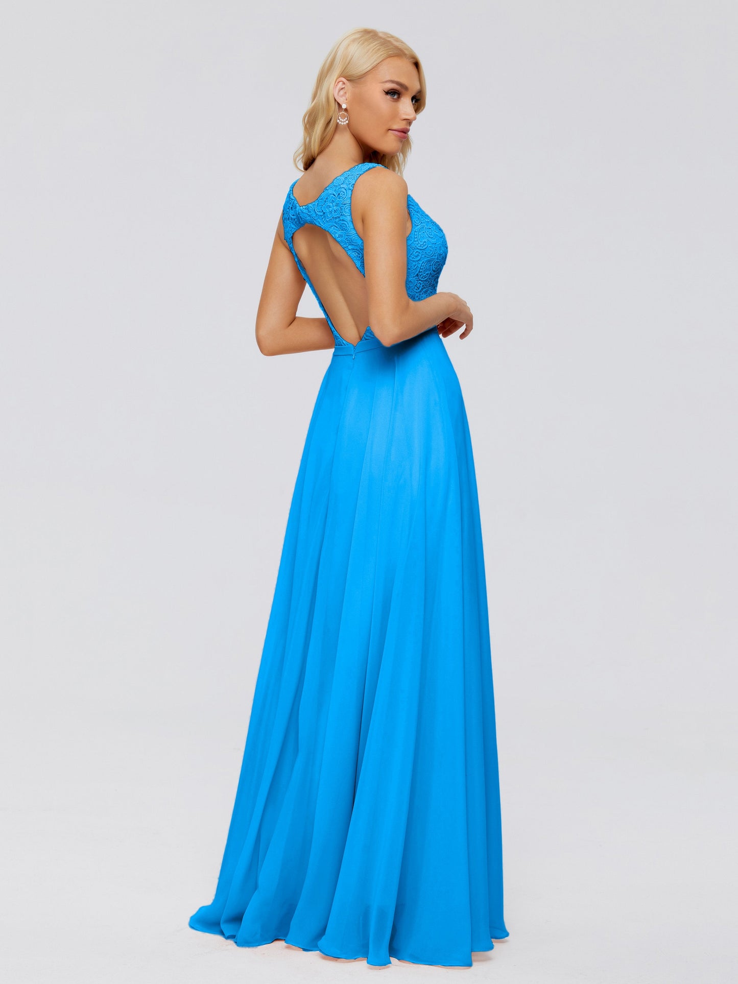 Eliza V Neck Straps Chiffon Bridesmaid Dresses