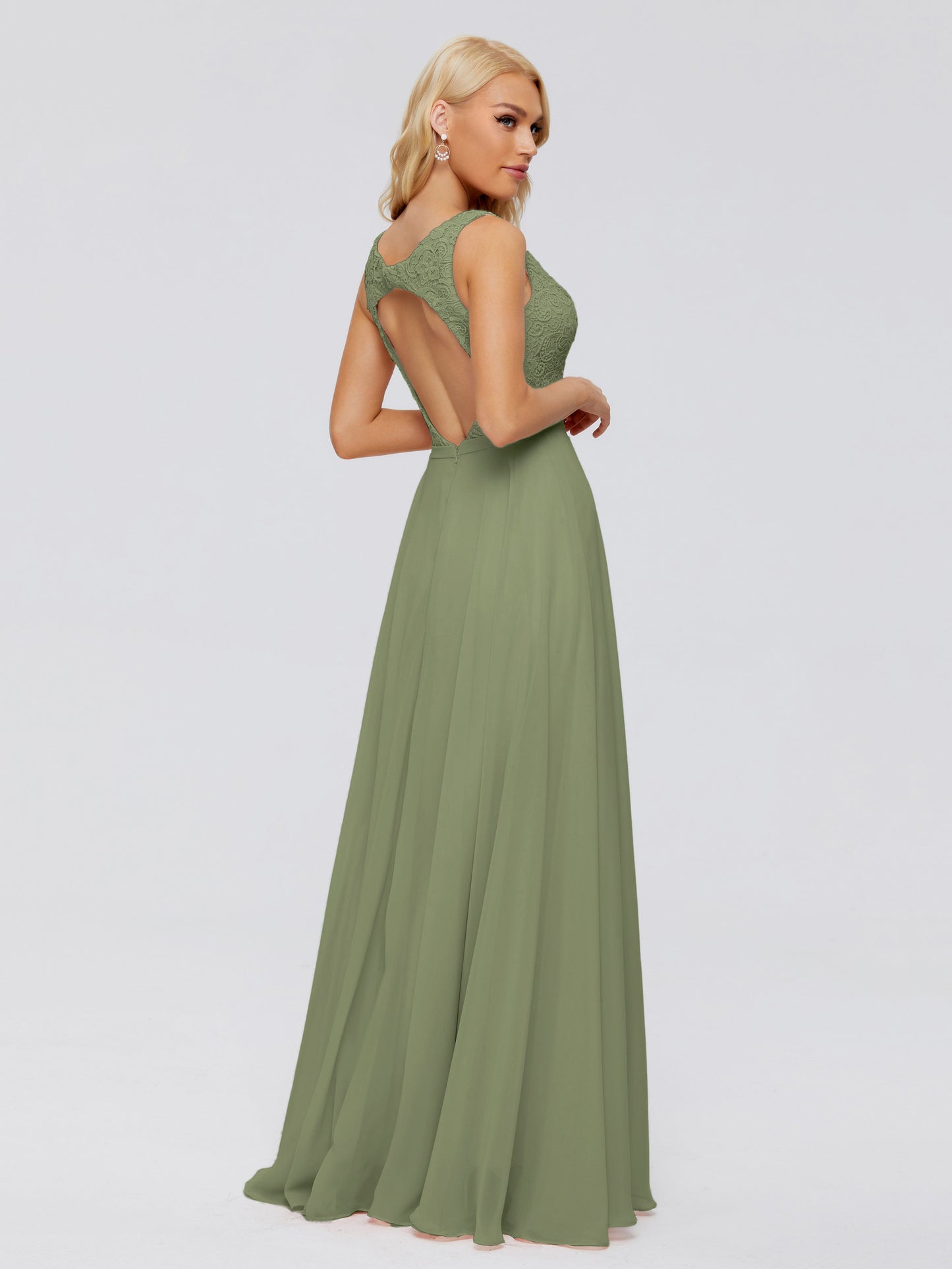 Eliza V Neck Straps Chiffon Bridesmaid Dresses