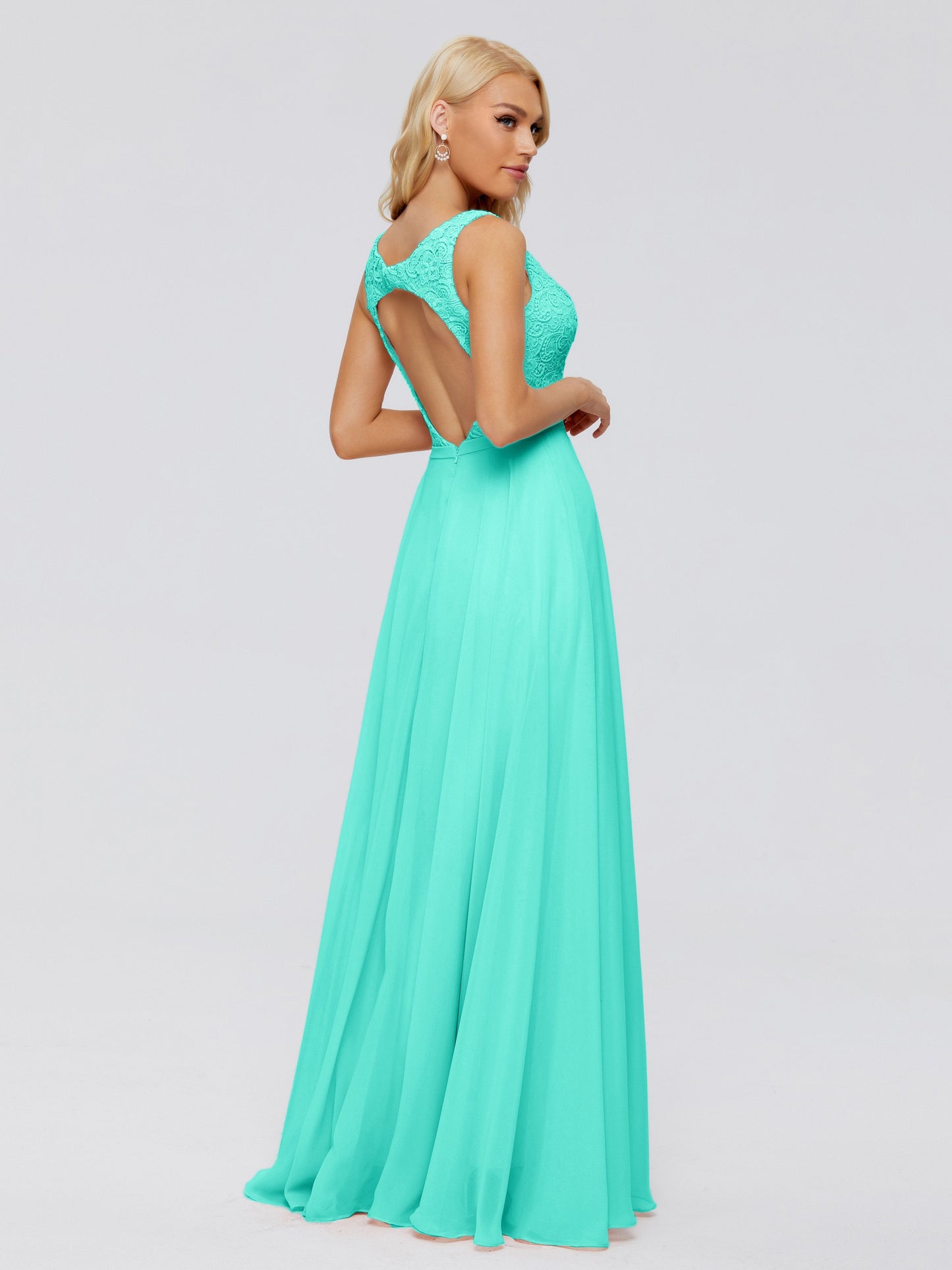 Eliza V Neck Straps Chiffon Bridesmaid Dresses