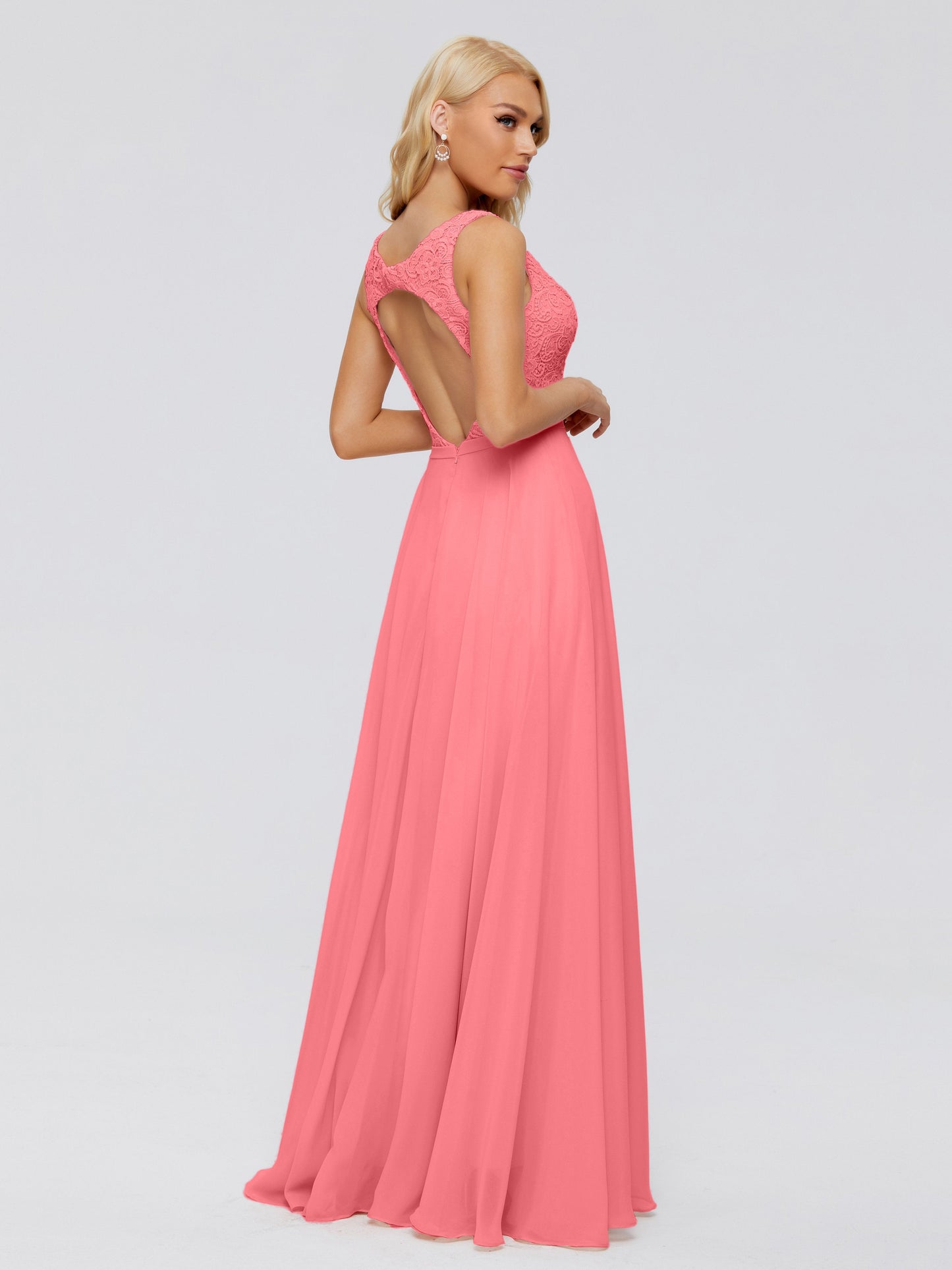 Eliza V Neck Straps Chiffon Bridesmaid Dresses