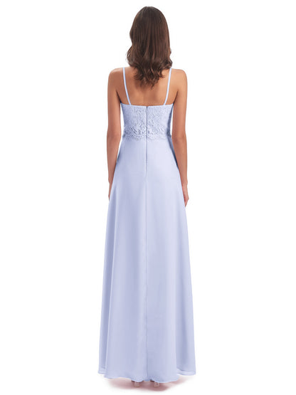 Grace Column Spaghetti Straps Lace Bridesmaid Dresses