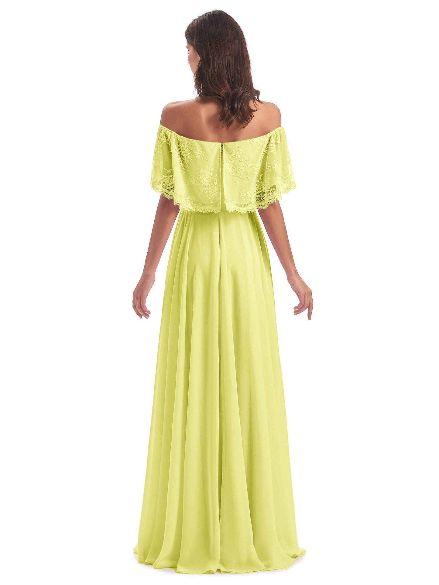 Hannah Floor Length Off The Shoulder Lace Bridesmaid Dresses
