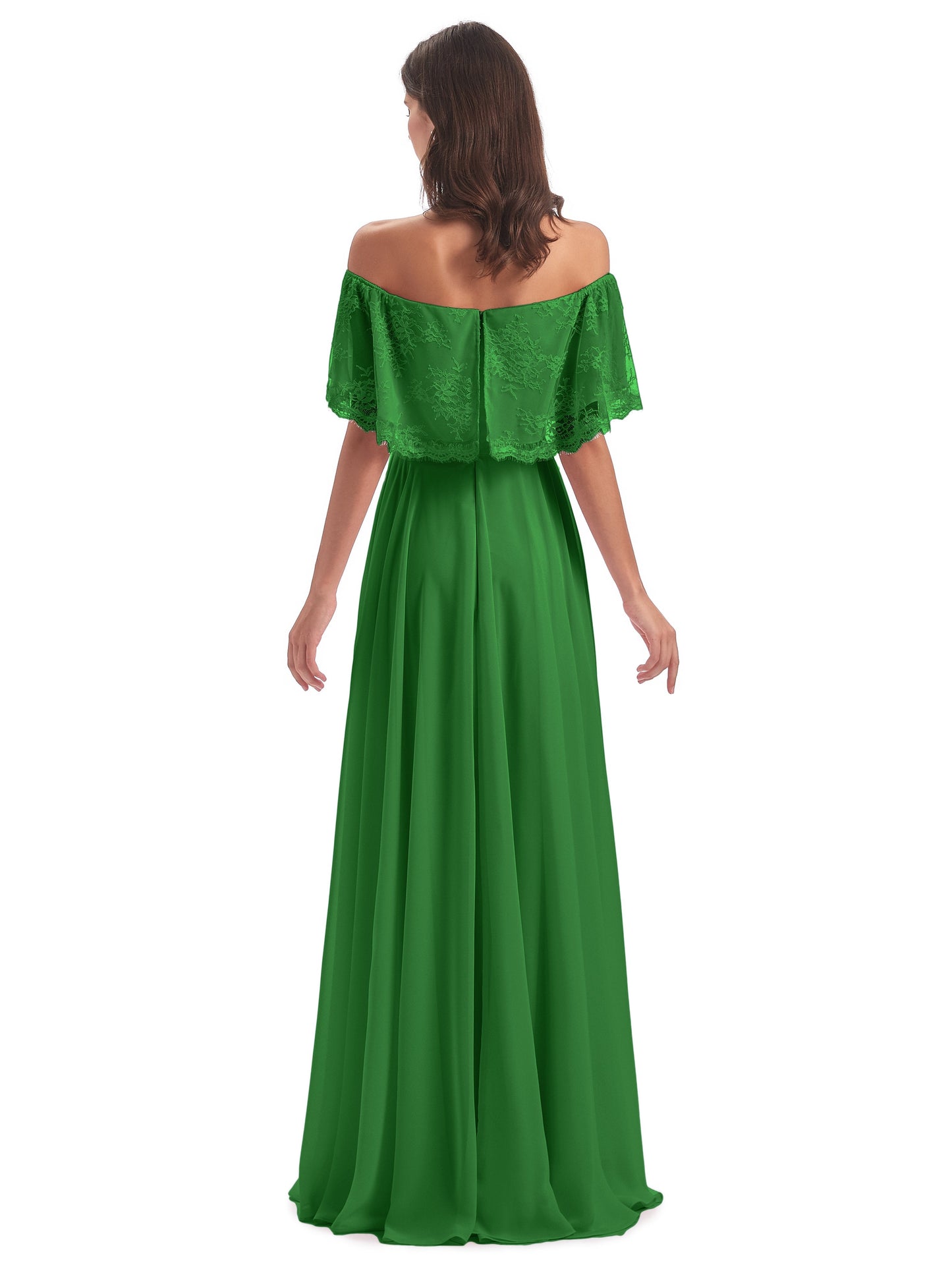 Hannah Floor Length Off The Shoulder Lace Bridesmaid Dresses