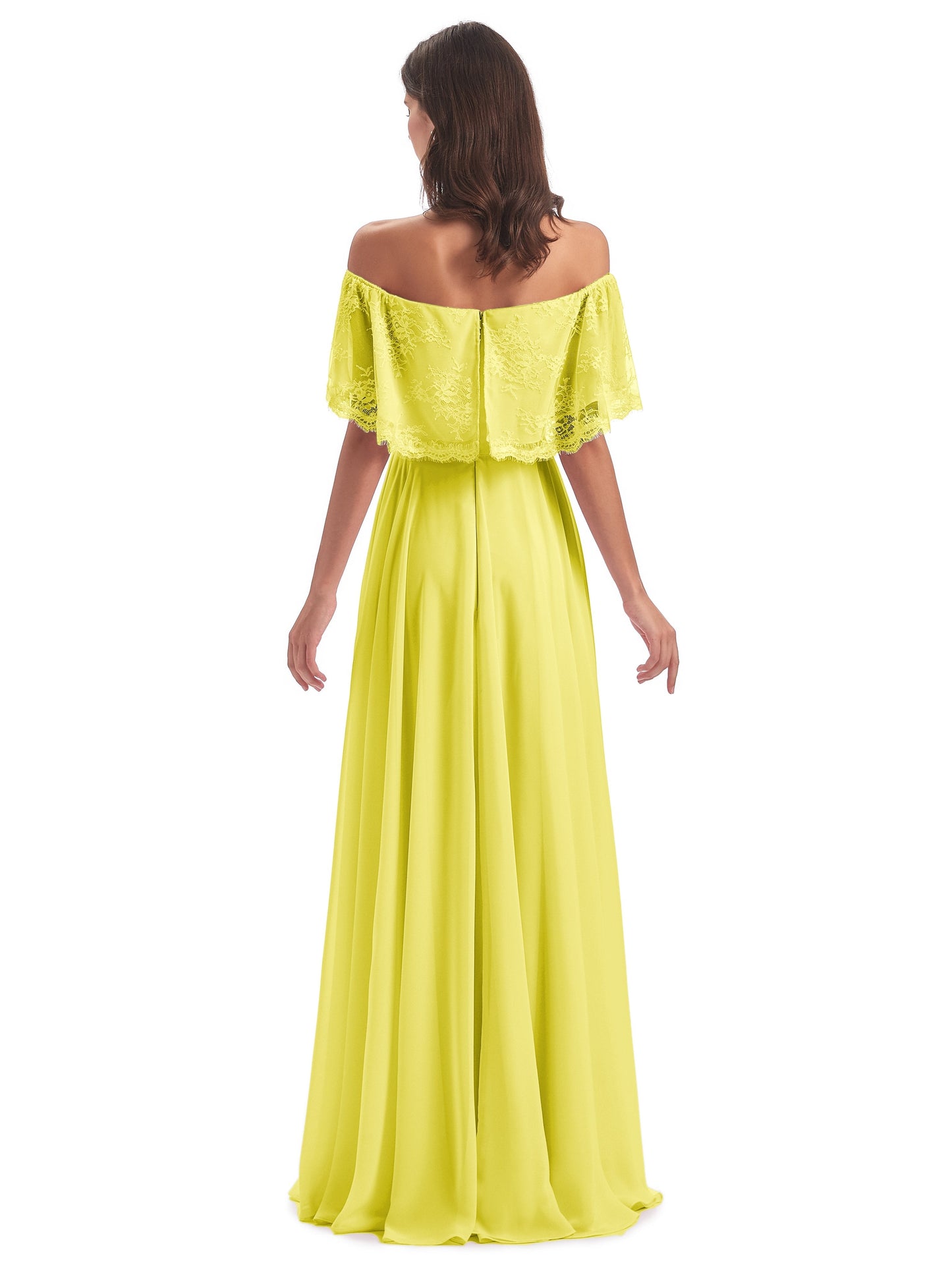 Hannah Floor Length Off The Shoulder Lace Bridesmaid Dresses