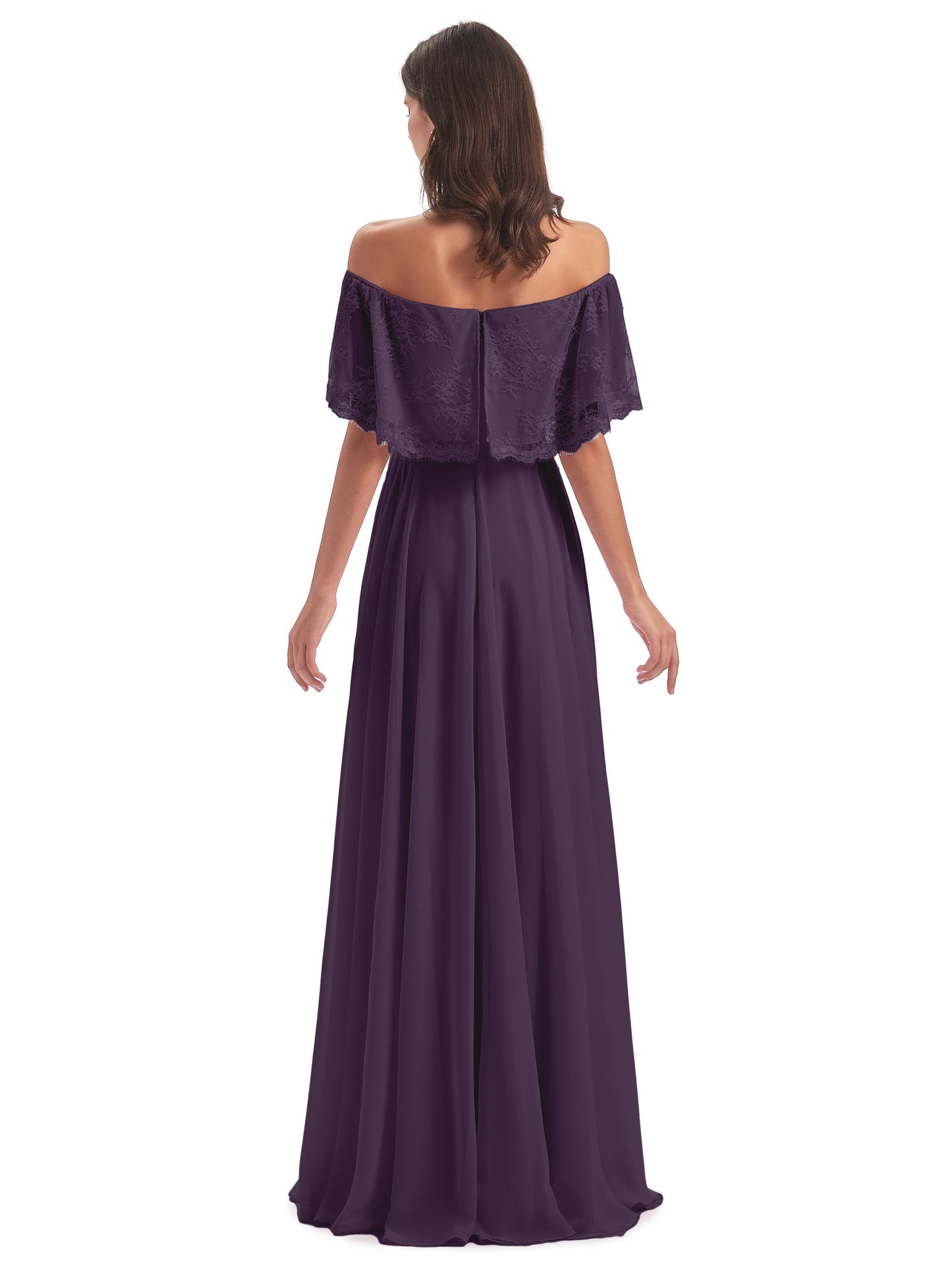 Hannah Floor Length Off The Shoulder Lace Bridesmaid Dresses
