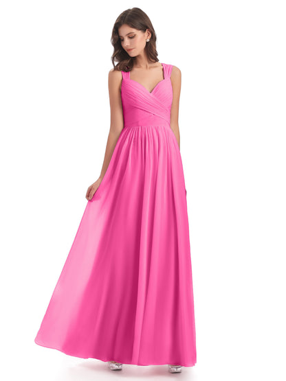 Isabella Key Hole Chiffon Bridesmaid Dresses