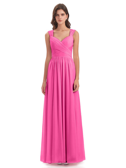 Isabella Key Hole Chiffon Bridesmaid Dresses