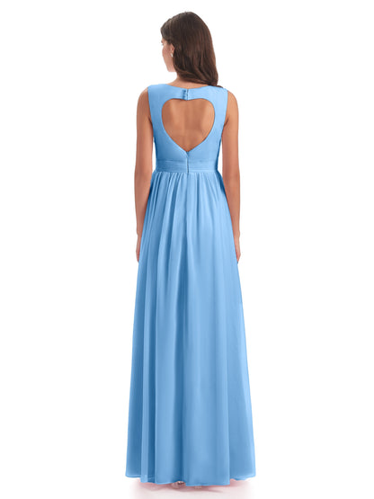 Isabella Key Hole Chiffon Bridesmaid Dresses
