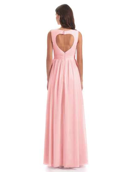 Isabella Key Hole Chiffon Bridesmaid Dresses