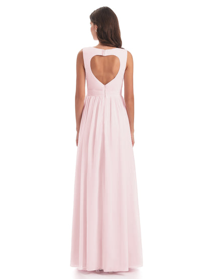 Isabella Key Hole Chiffon Bridesmaid Dresses