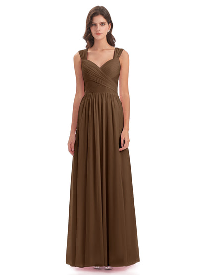 Isabella Key Hole Chiffon Bridesmaid Dresses