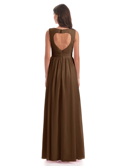Isabella Key Hole Chiffon Bridesmaid Dresses