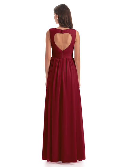 Isabella Key Hole Chiffon Bridesmaid Dresses