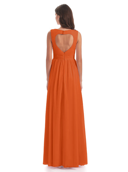 Isabella Key Hole Chiffon Bridesmaid Dresses