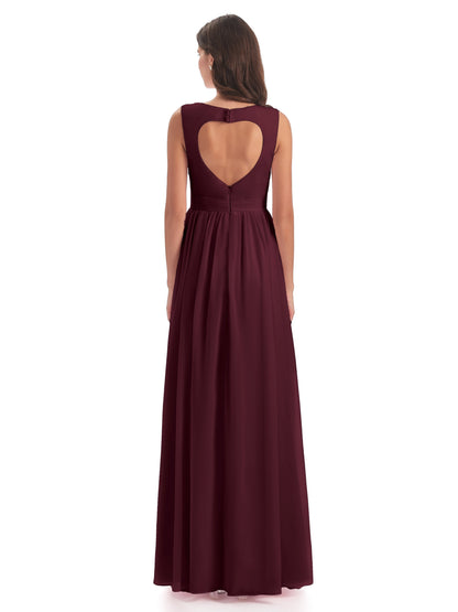 Isabella Key Hole Chiffon Bridesmaid Dresses