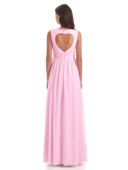 Isabella Key Hole Chiffon Bridesmaid Dresses
