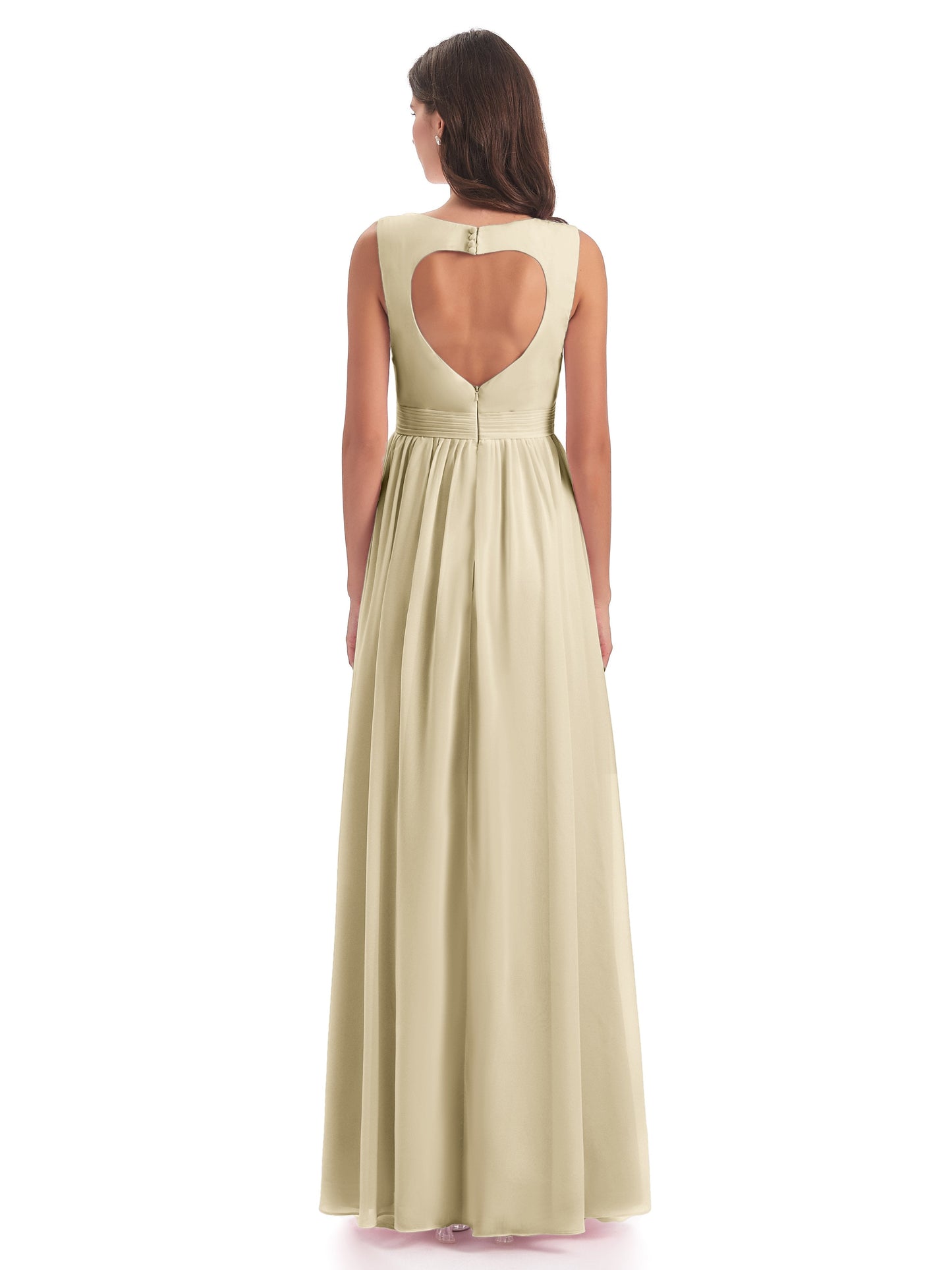 Isabella Key Hole Chiffon Bridesmaid Dresses