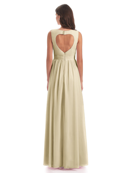 Isabella Key Hole Chiffon Bridesmaid Dresses