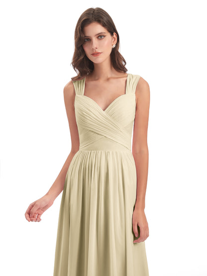 Isabella Key Hole Chiffon Bridesmaid Dresses