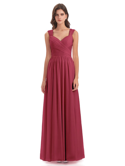 Isabella Key Hole Chiffon Bridesmaid Dresses
