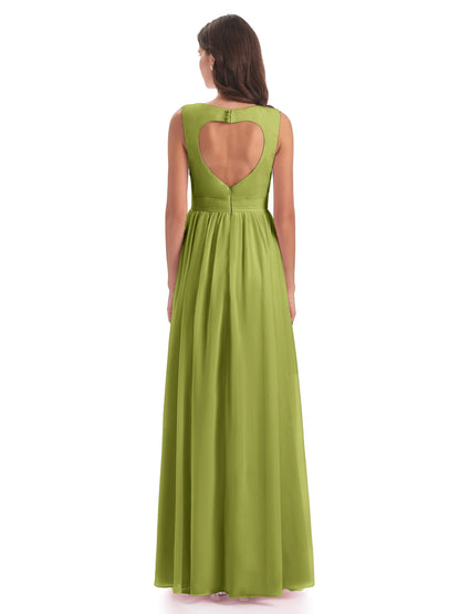 Isabella Key Hole Chiffon Bridesmaid Dresses