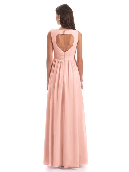 Isabella Key Hole Chiffon Bridesmaid Dresses