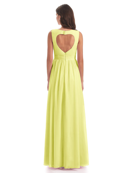 Isabella Key Hole Chiffon Bridesmaid Dresses