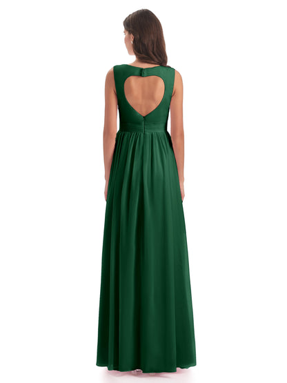 Isabella Key Hole Chiffon Bridesmaid Dresses