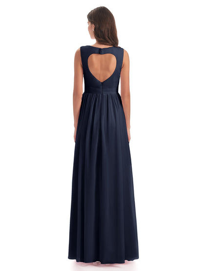 Isabella Key Hole Chiffon Bridesmaid Dresses
