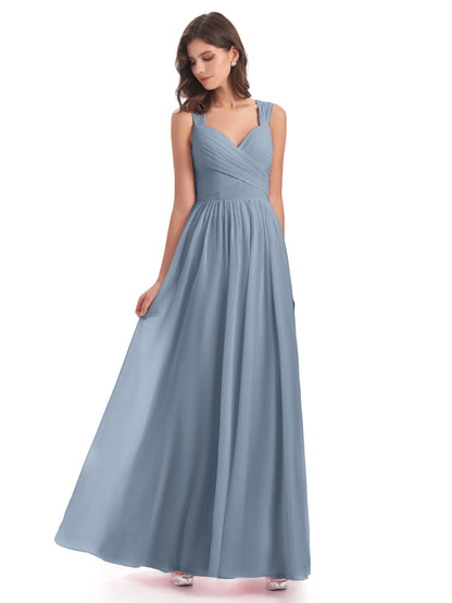 Isabella Key Hole Chiffon Bridesmaid Dresses