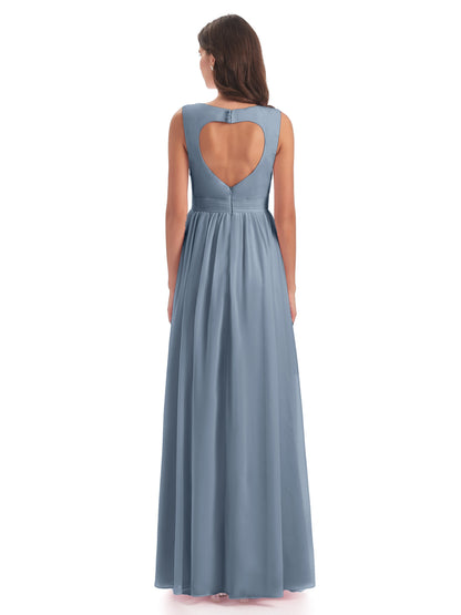 Isabella Key Hole Chiffon Bridesmaid Dresses