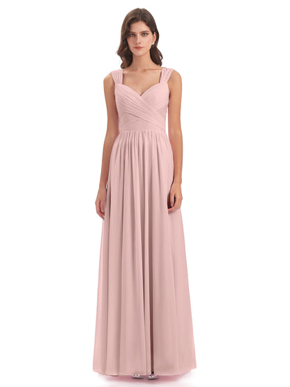 Isabella Key Hole Chiffon Bridesmaid Dresses